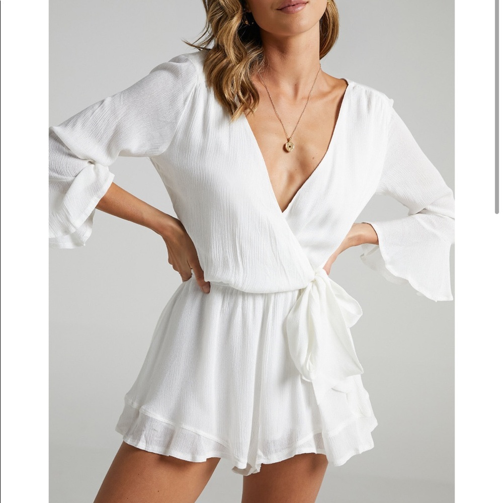 Showpo Sunday Breeze Playsuit in White